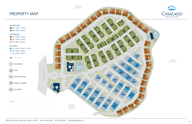 A map of a property with lots of houses on it