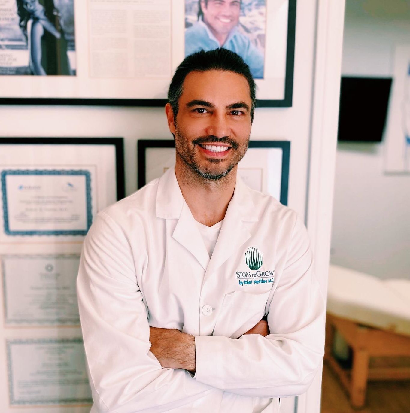 Dr Nettles found of Stop and Regrow the worlds #1 best hair regrowth solution