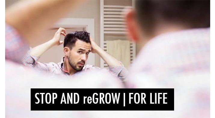 Stop and regrow hair loss treatment; hair regowth product