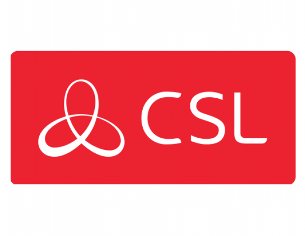 A red sign that says csl on it