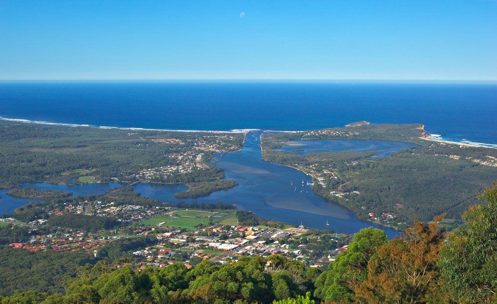 Looking Down From High Up At The Houses — Coastal Screens & Glass in Laurieton, NSW