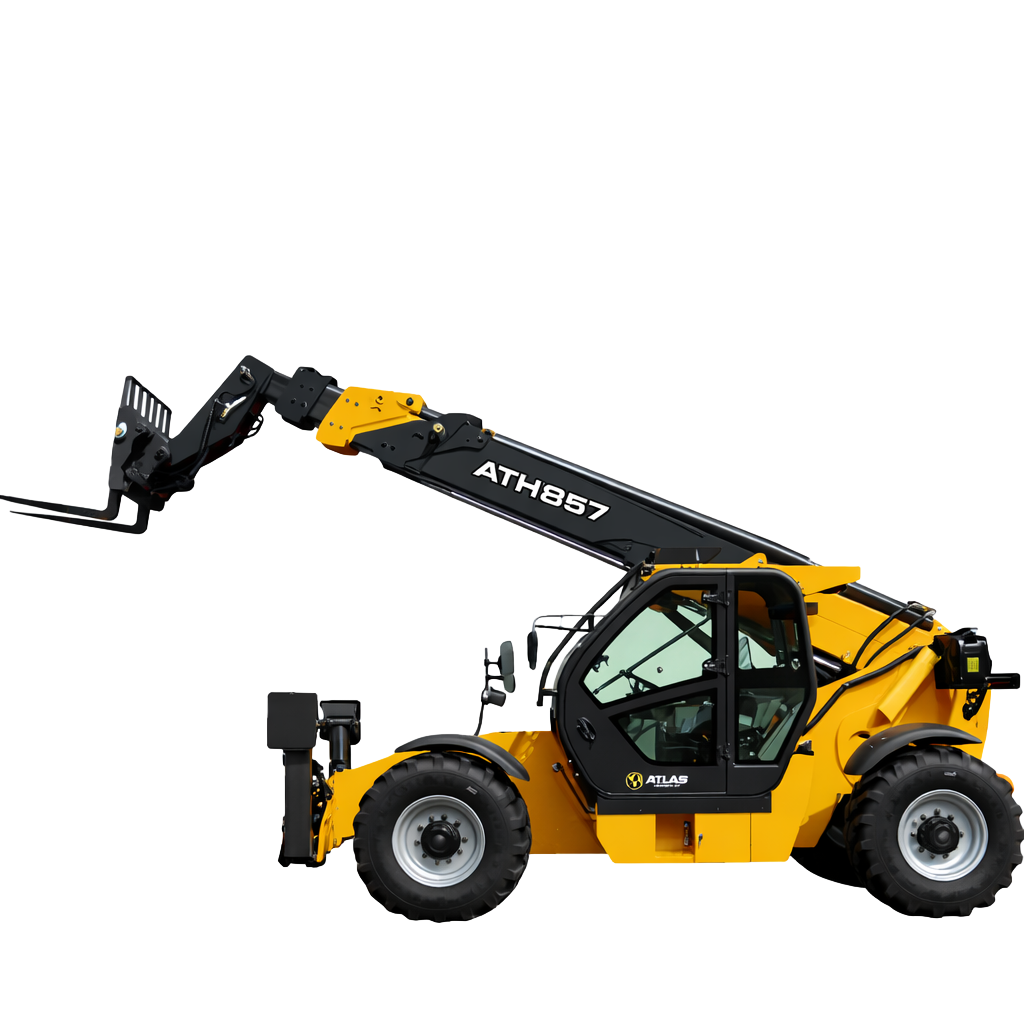 Yellow mini-excavator with black tracks and canopy; bucket lowered, ready to dig.