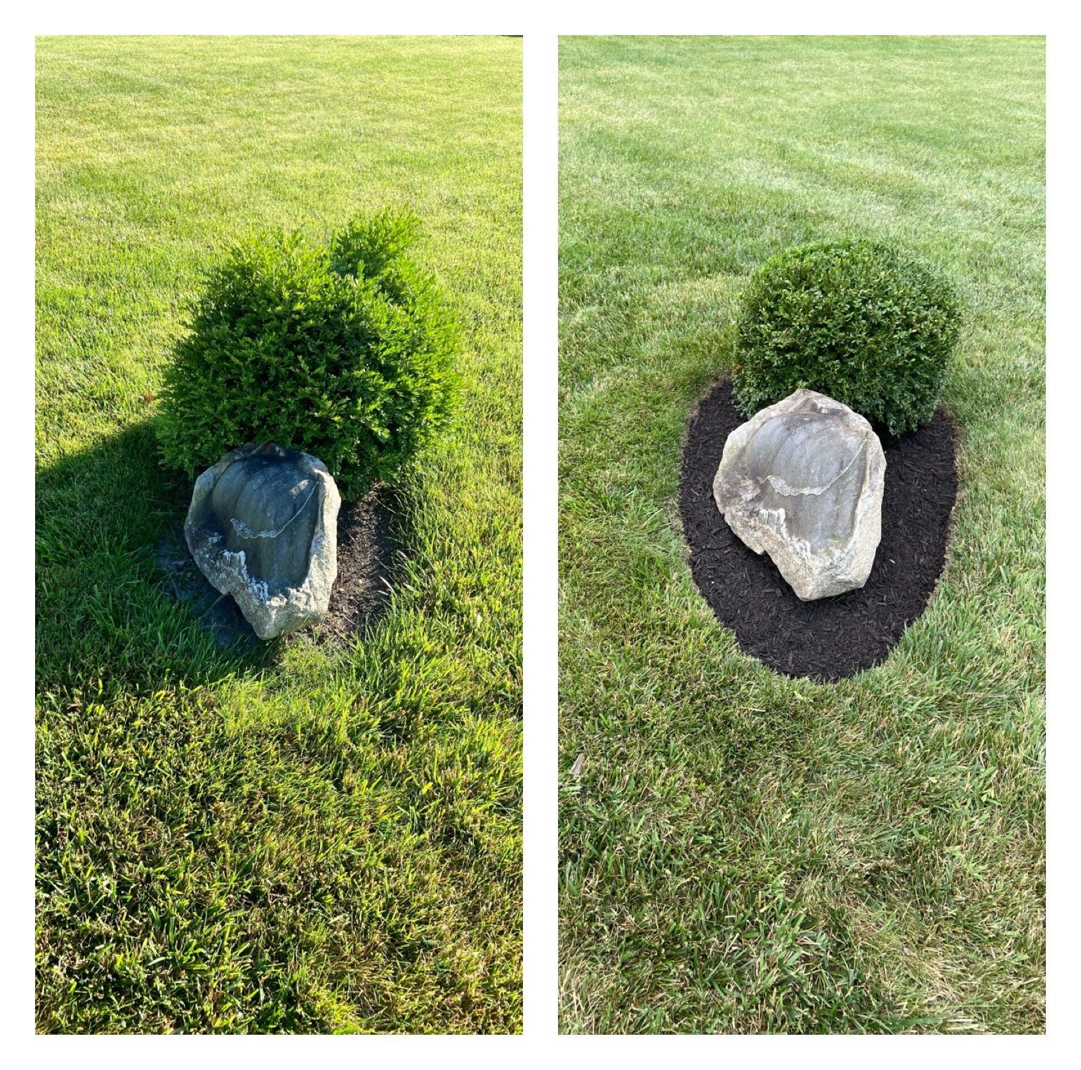 Backyard With Mulch Spread — New Carlisle, OH — Fincel Lawn Care