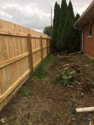 Backyard Lawn Ready For Cleaning — New Carlisle, OH — Fincel Lawn Care