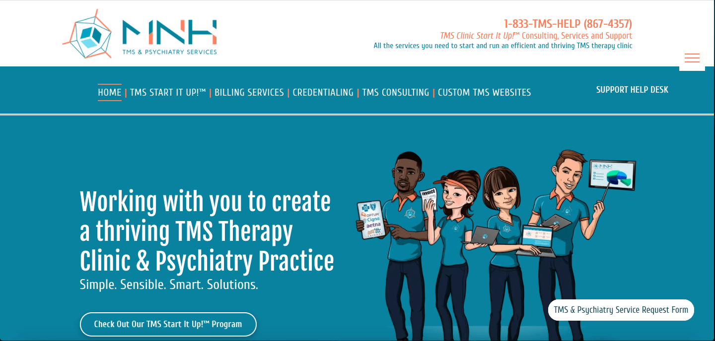 A group of people are standing next to each other on a website.