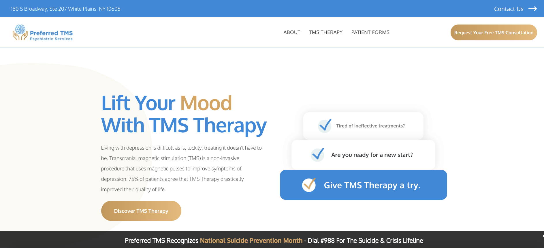 tms websites, psychiatry website, website development, mental websites