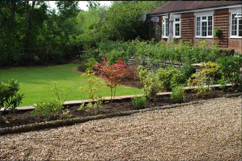 Landscaping with pathway