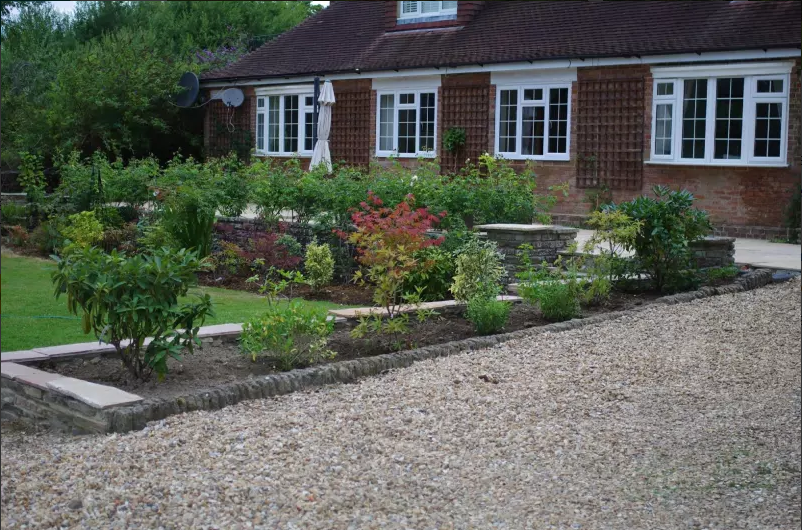 Pathway with landscaping work