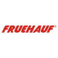 The logo for fruehauf is red and white on a white background.