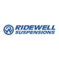 The ridewell suspensions logo is blue and white on a white background.