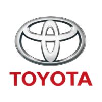 The toyota logo is on a white background.