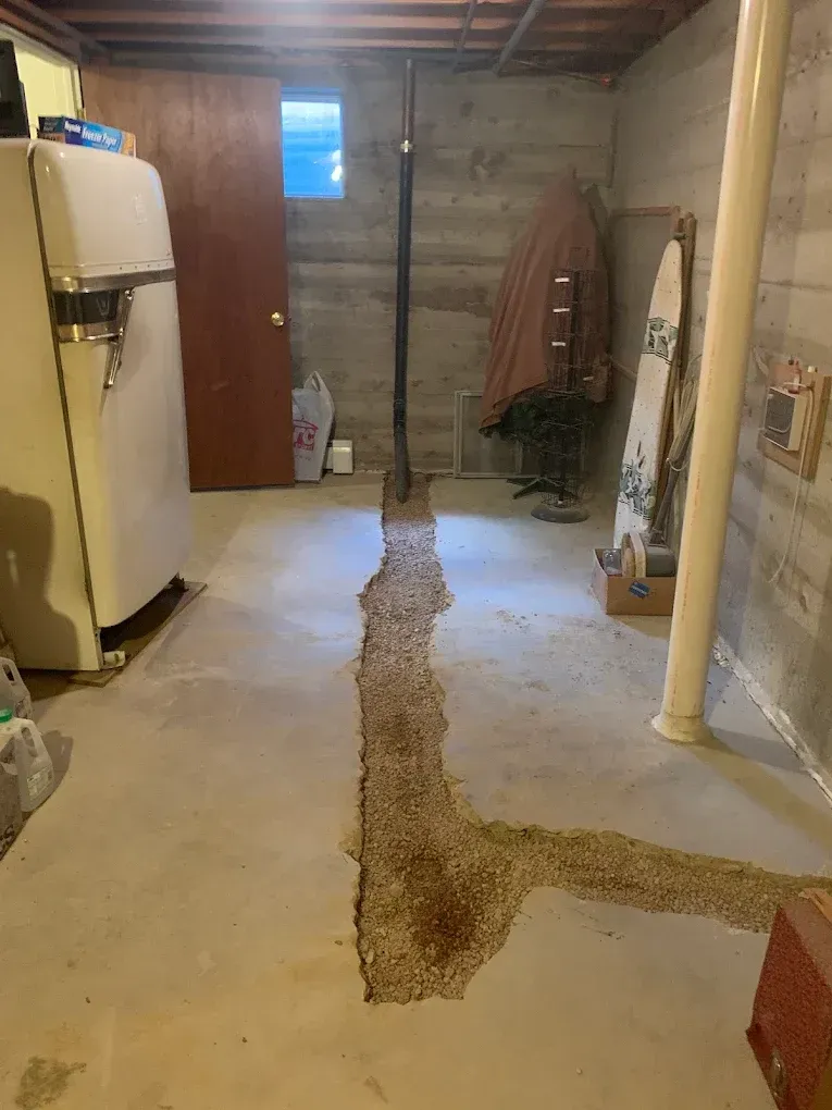 plumbing pipe in the basement