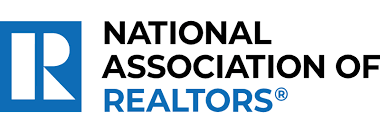 The logo for the national association of realtors is blue and black.