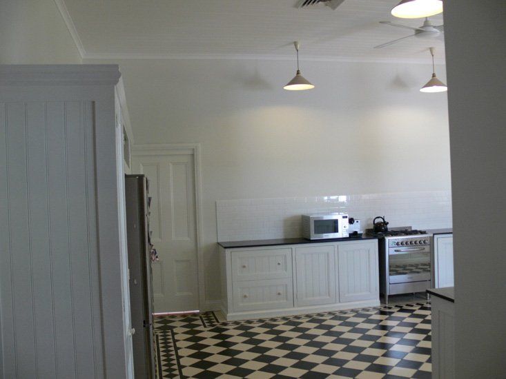 Interior view of a house after painting