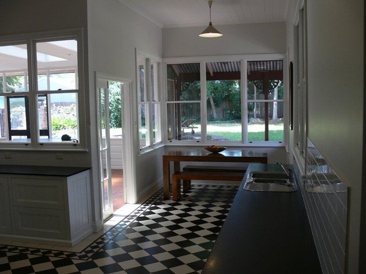 Interior view of a house after painting