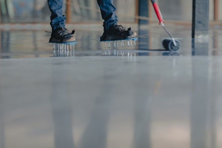 Clean coated basement floor in Wentzville