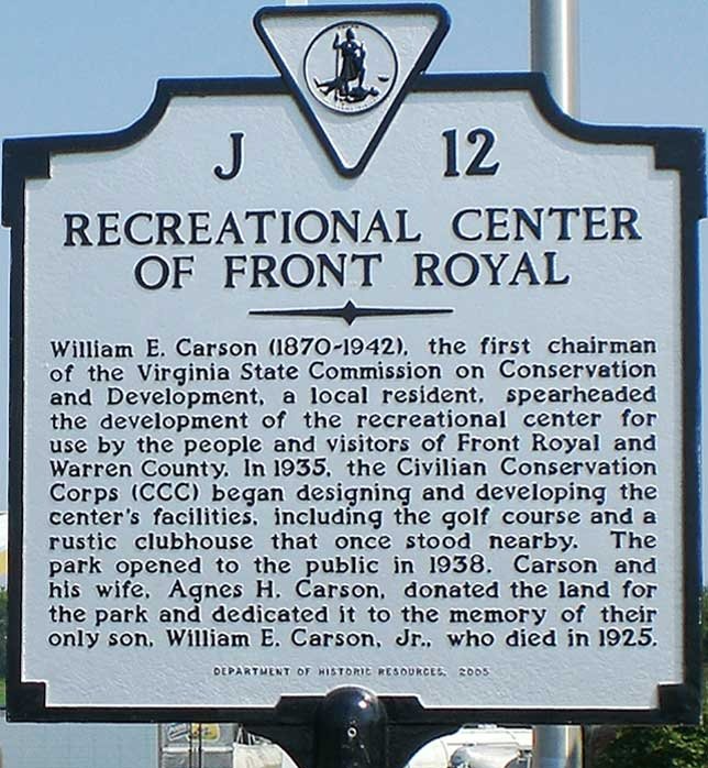 About Our History Front Royal Golf Club