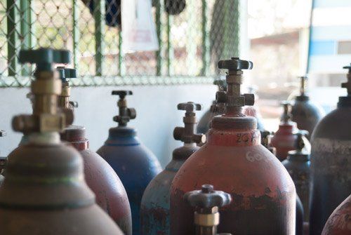 LPG gas bottles