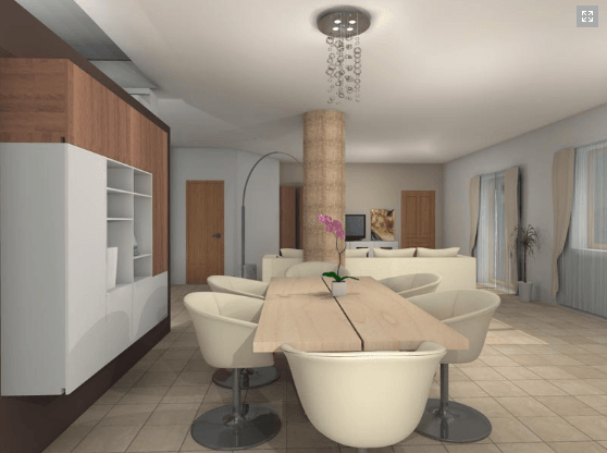 rendering tavolo con sedie