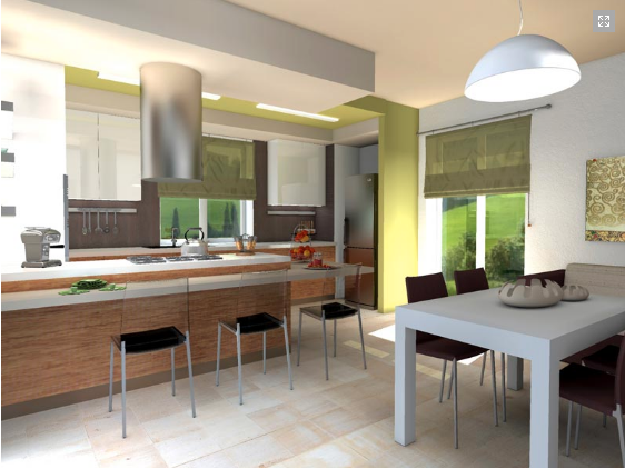 rendering cucina moderna