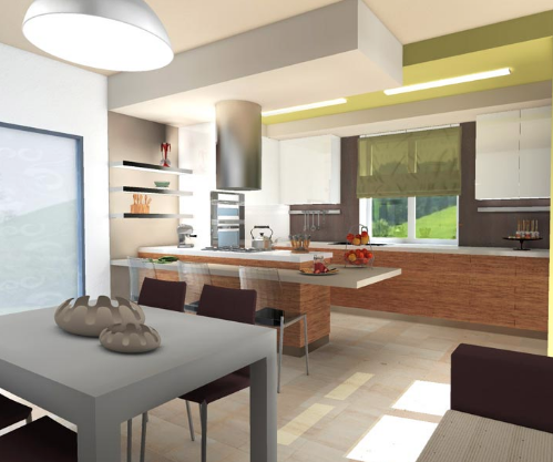 rendering sala da pranzo