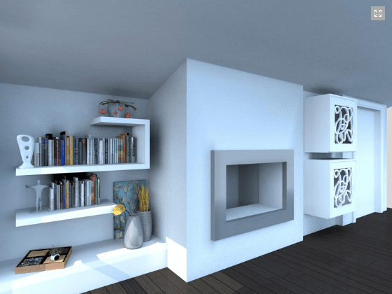 caminetto rendering