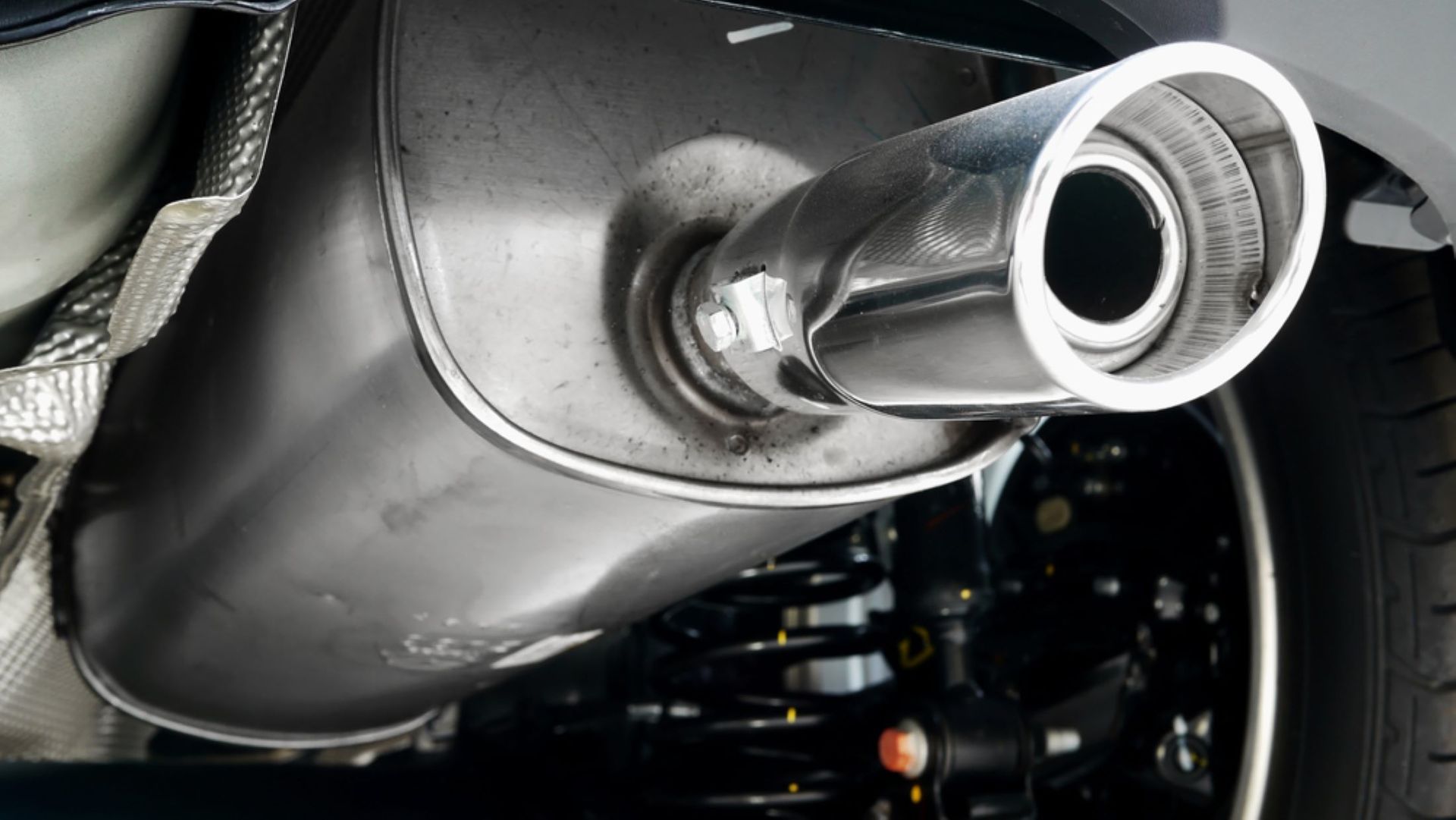 A Close Up of a Car Exhaust Pipe on the Back of a Car — Alstonville Rego & Mechanical in Alstonville, NSW