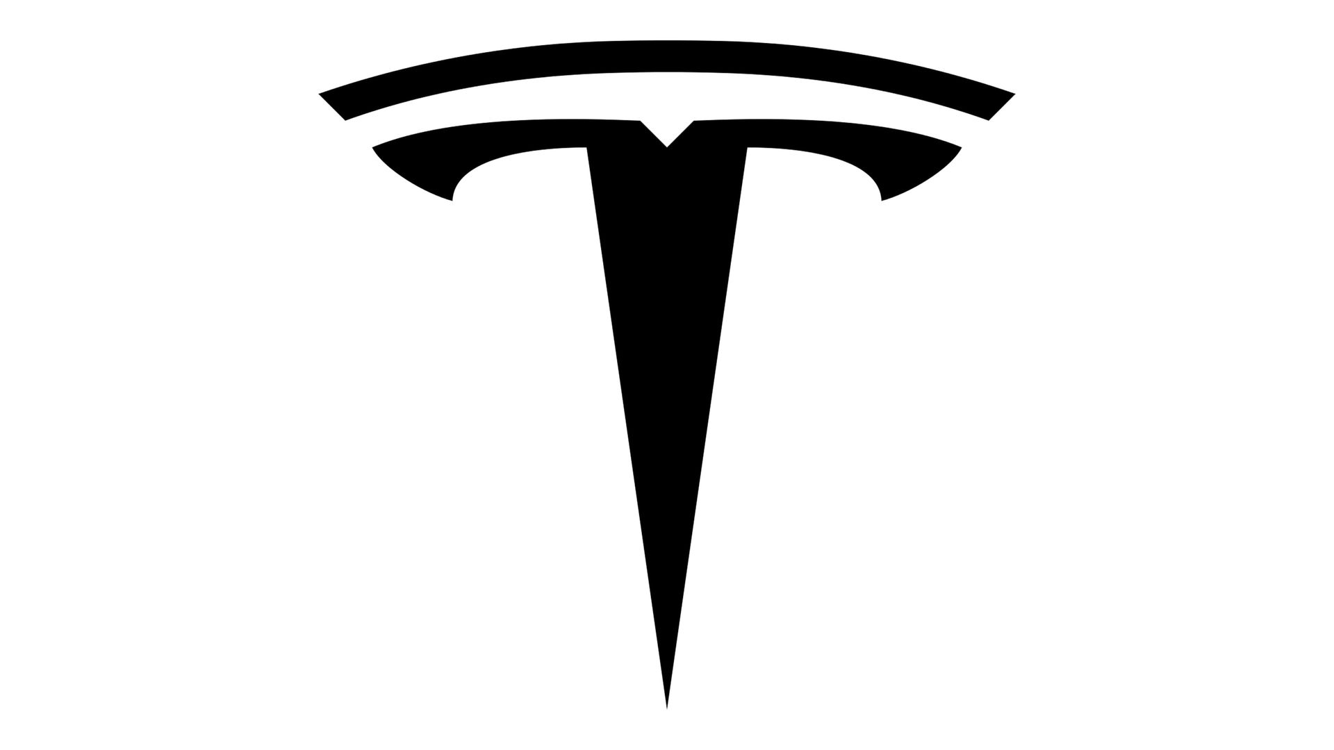 Tesla logo: stylized black