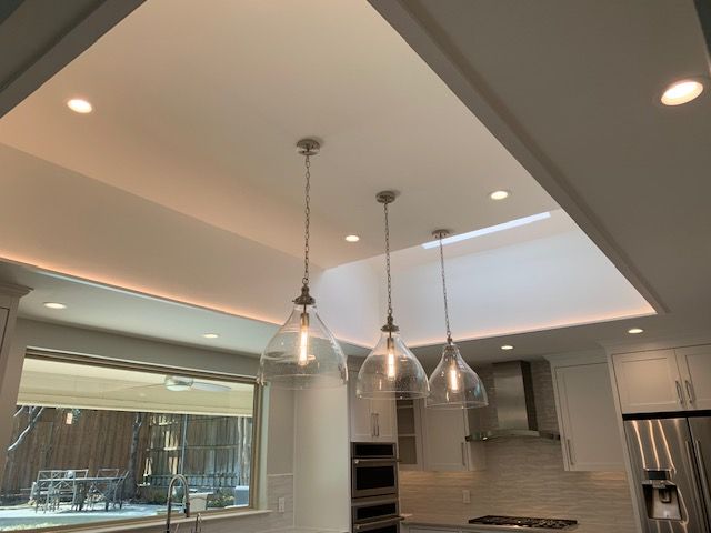 raised ceiling in custom kitchen