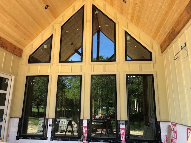 floor to ceiling windows to patio