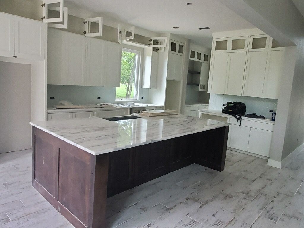 large kitchen island