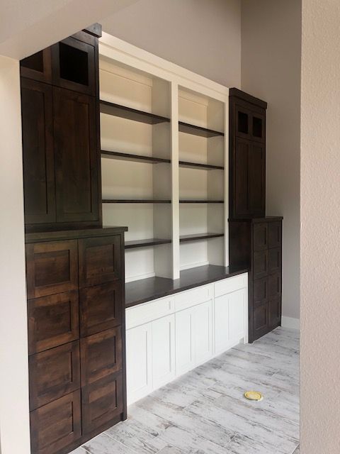 built in bookshelves