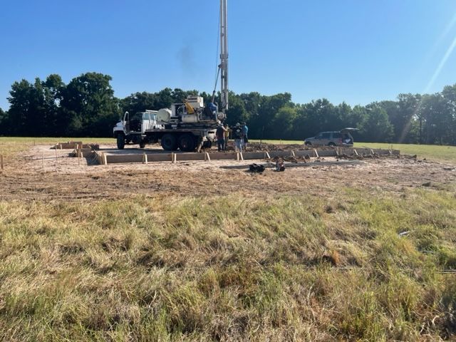 drilling of foundation piers