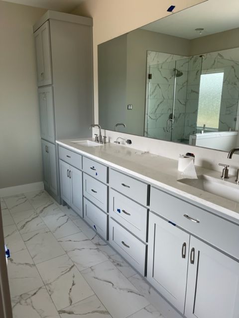 custom cabinets master bathroom
