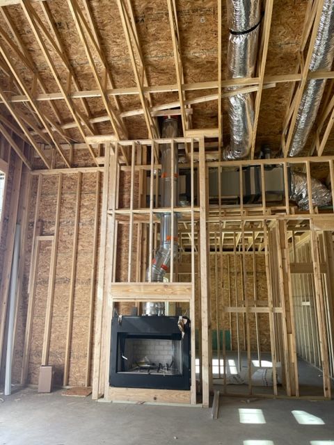 new home construction fireplace