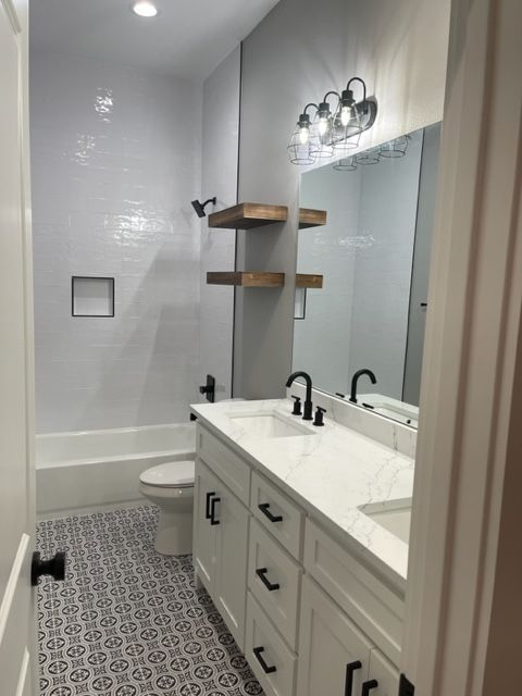 double sink in bathroom