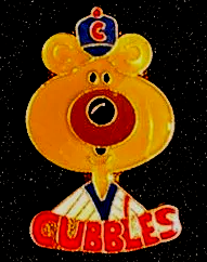 A cartoon character with the word cubbles on it