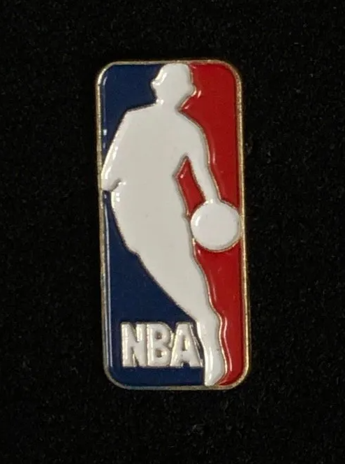 A nba logo with a basketball player holding a ball