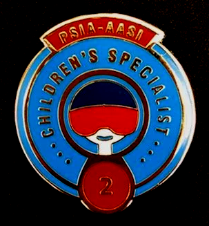A children 's specialist badge with the number 2 on it