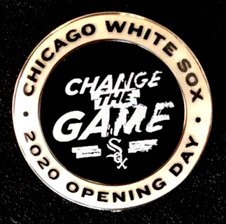 A chicago white sox logo that says change the game