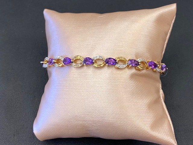 Purple Gemstone Embed Bracelet — Atlanta, GA — Aztec Jewelers