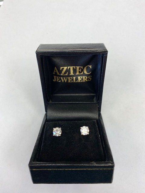 Simple Diamond Earrings — Atlanta, GA — Aztec Jewelers