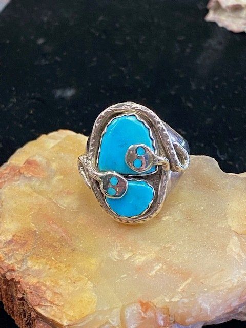 Native Yin And Yang Stone Embedded Ring — Atlanta, GA — Aztec Jewelers