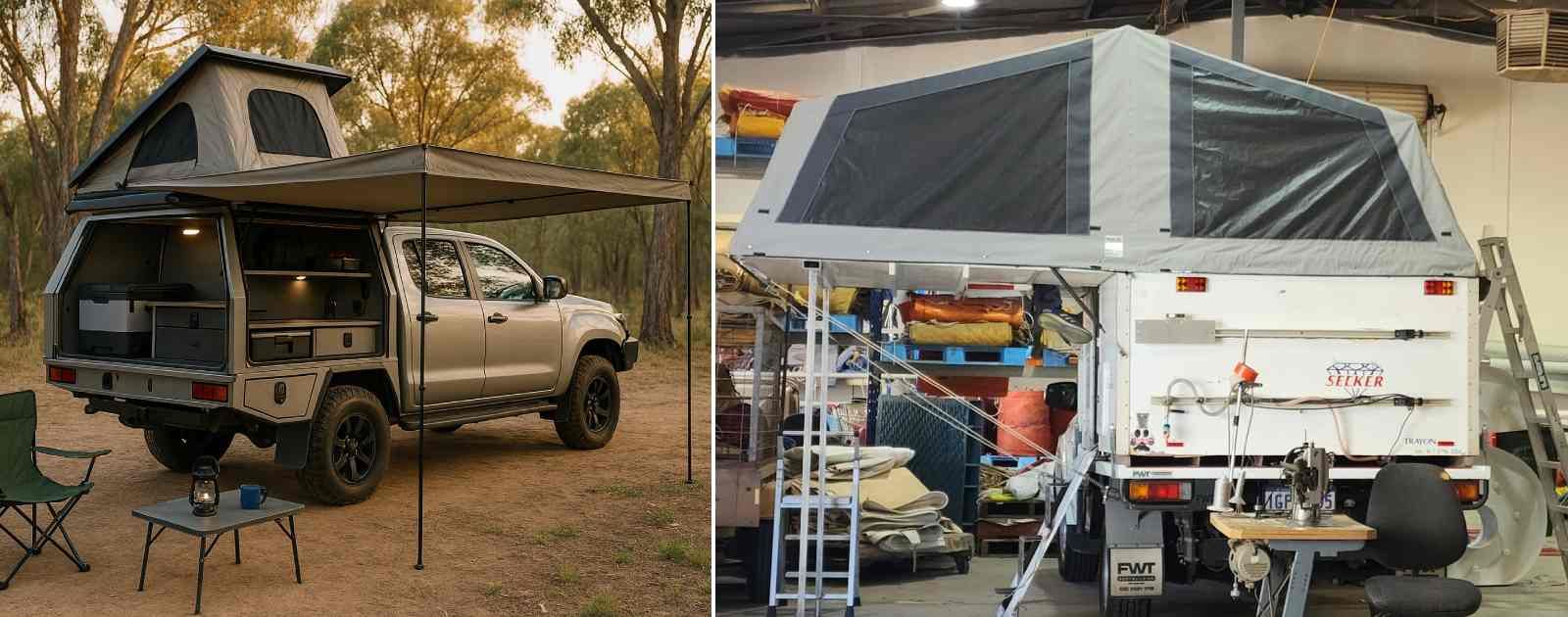 UTE canopy designed for camping