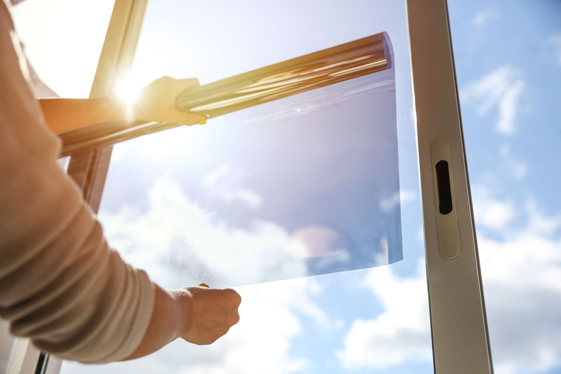 Tinted glass in the house. - Residential Window Film Installation