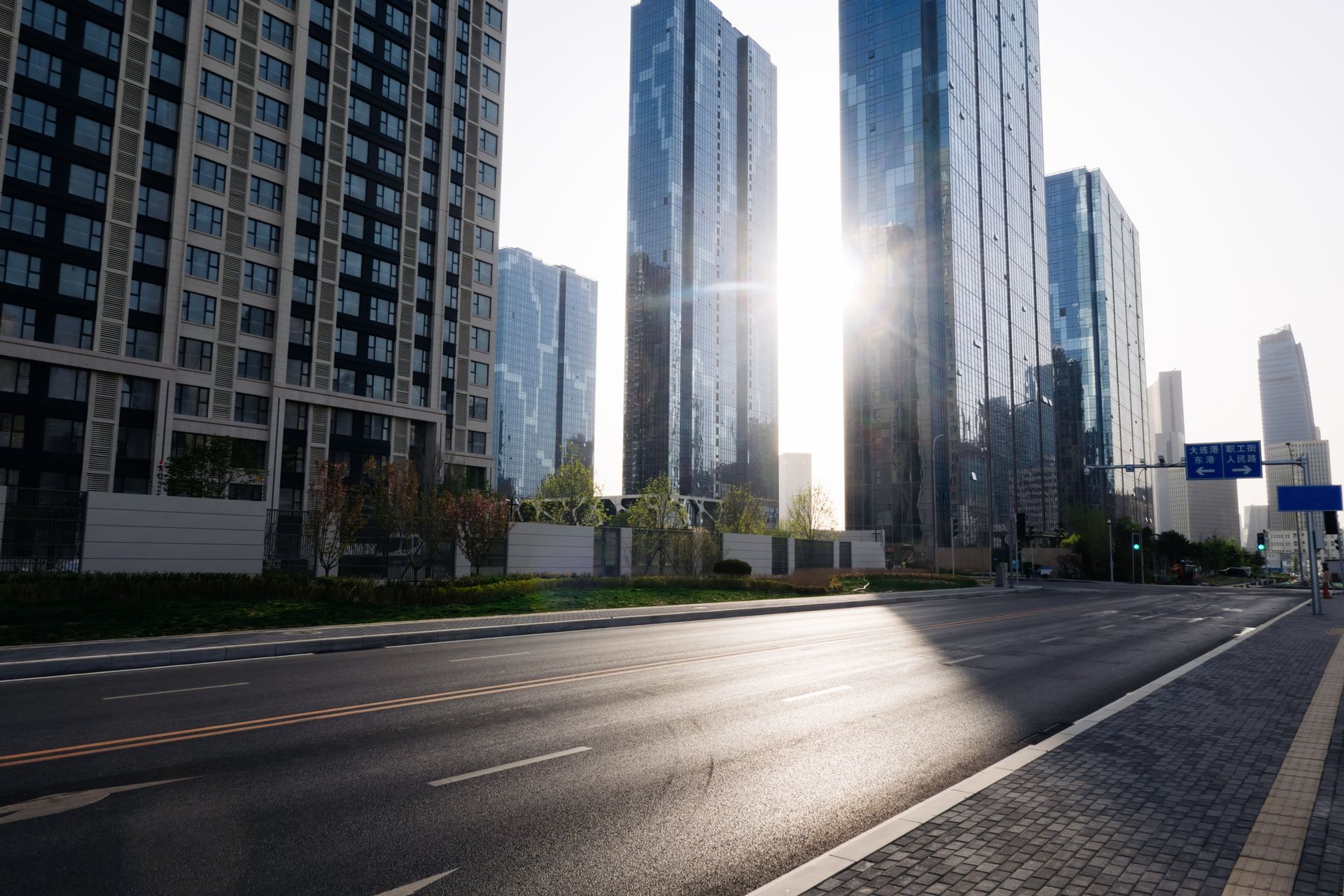 A City With Tall Buildings In The Background. — Hendersonville, N.C. — Tarheel Paving