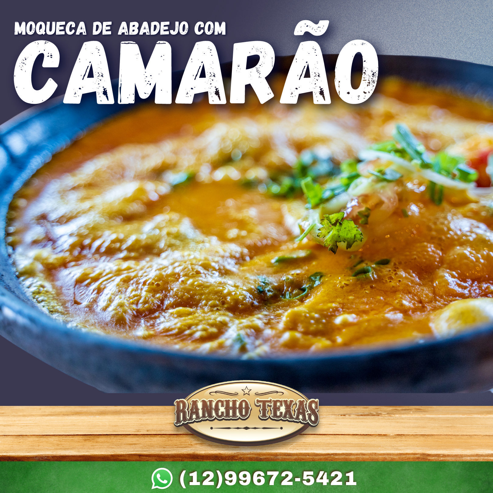 Uma tigela de comida com a palavra camarao