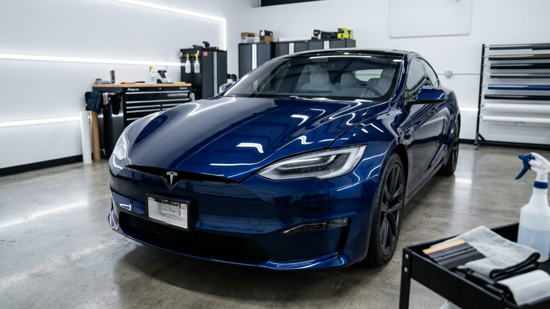 Gray Lamborghini Urus SUV with black and yellow wheels driving on a road.