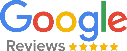Logo di Google Recensioni con cinque stelle dorate