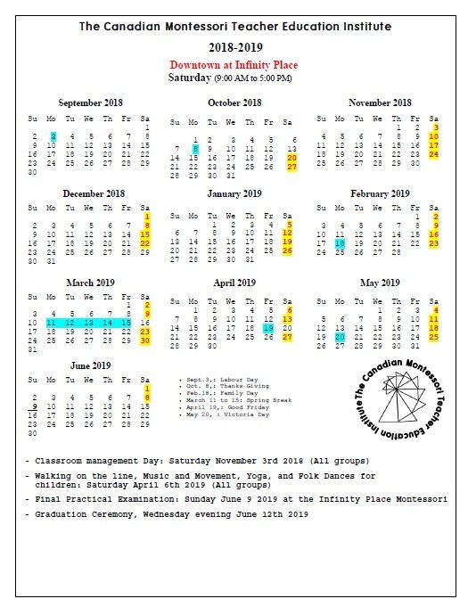 Mississauga 2024-2025 Calendar